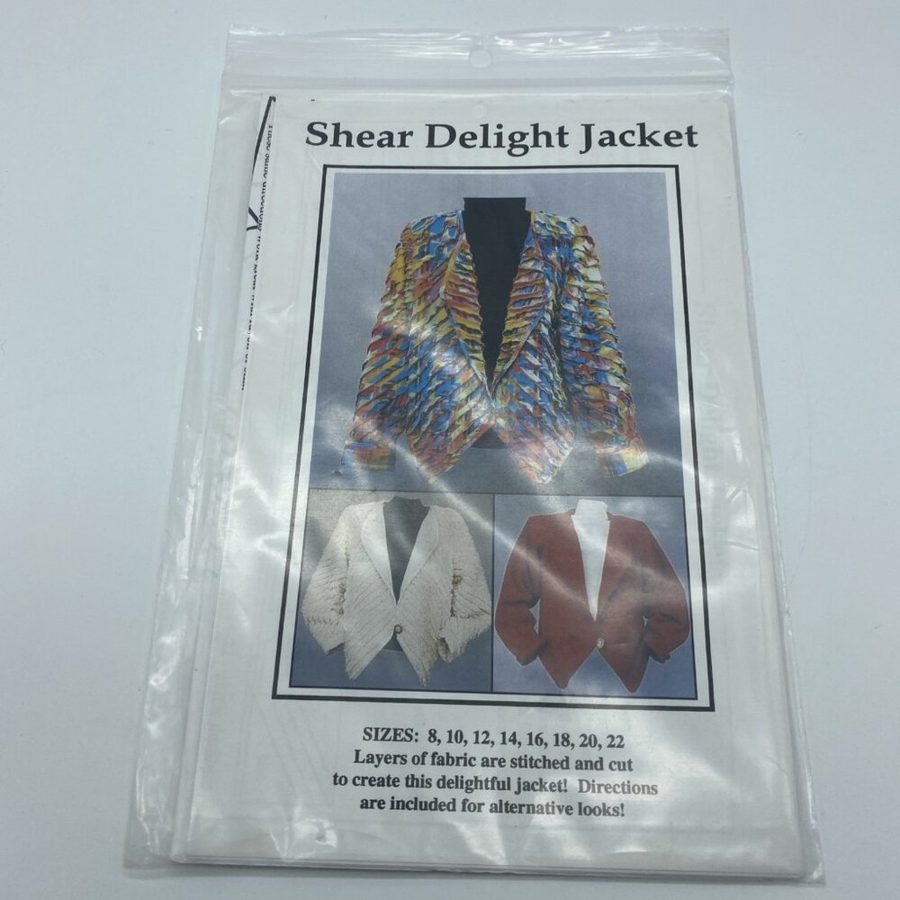 Vintage CNT Pattern Shear Delight Jacket Sewing Pattern Women’s 8–22 1990s Uncut
